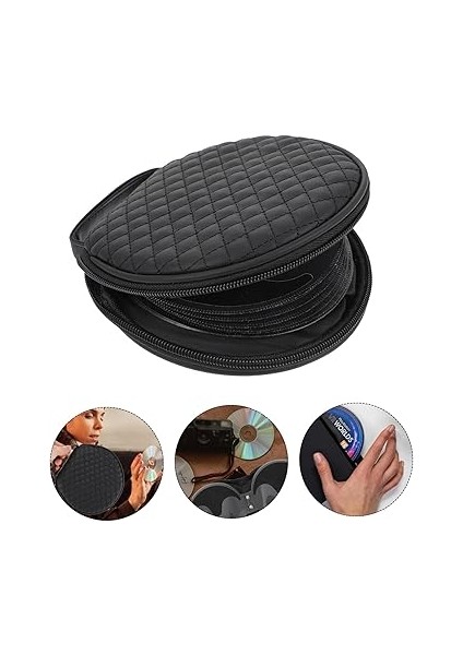 1 Adet CD Çantası CD Saklama Çantası Daire Çanta CD Işlemeli Çanta Fermuarlı Cüzdan Oto CD Saklama Çantası Küçük Siyah Çanta Fermuarlı Cüzdan Kırmızı Çanta Sabit Disk Saklama fırsatları