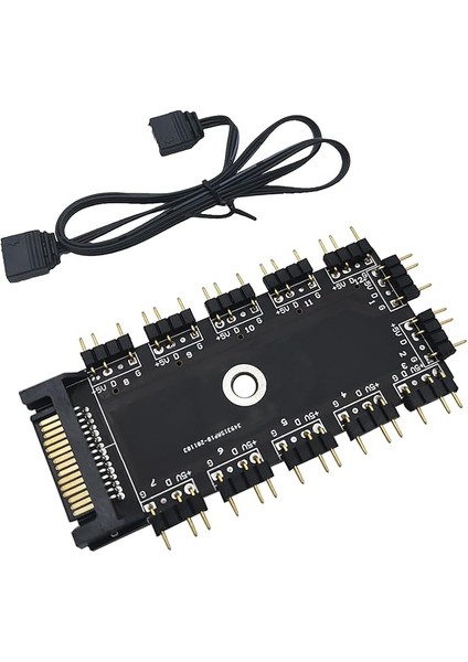 Argb Controller, 1 Ila 11 Bağlantı Noktası Argb Hub, 5 V, 3 Pin Rgb LED Dağıtıcı Hub, Sata/ıde Bağlantı Noktası Destekli