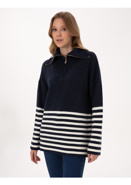 Kadın Lacivert Comfort Fit Kazak 50317227-VR033