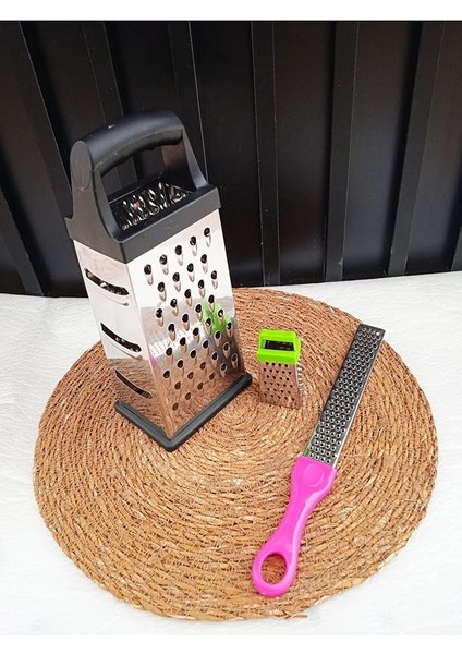 Lü Rende Seti Paslanmaz Çelik Rende Sarımsak Limon Rendesi