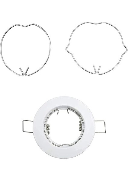 20 Adet Yaylı Halka GU10 MR16 Için Çap Downlight Tutucu Yaylı Halka Klips LED Halojen Lamba Tutucu 50 mm fırsatları