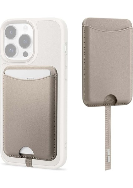 Ciel By Cyrıll iPhone Için Magsafe Özellikli Kartlı Manyetik Cüzdan Kajuk Mag Cream - AFA05260