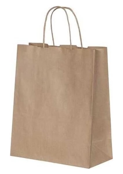 Saplı Kraft Kağıt Çanta 25X12X31 cm - 25 Adet