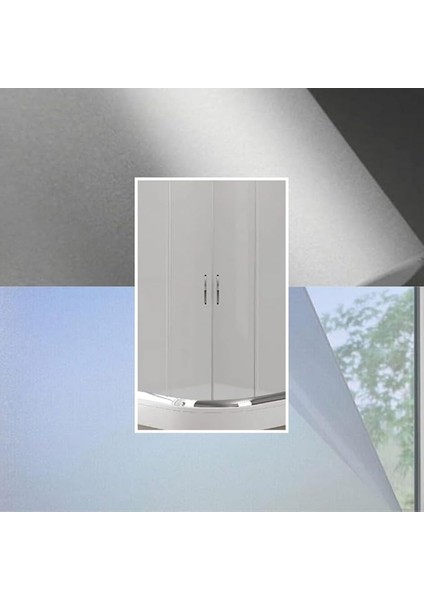 Duşakabin Camı Kaplama Folyosu 37CMX5MT Buzlu Cam Filmi Kendinden Yapışkanlı Şeffaf KRCNM485