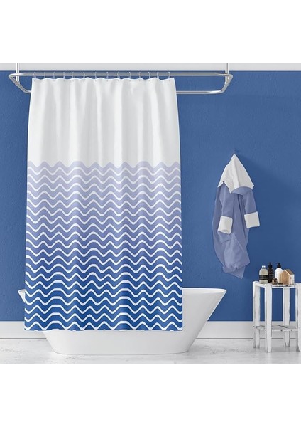 Perdesi 1X100X200 Tek Kanat Duş Perdesi Halka Hediyeli Duşakabin Perdesi 1870