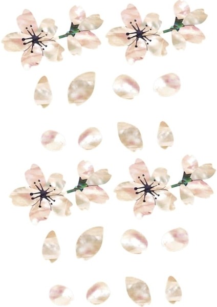 4 Gitar Paneli Çıkartmaları Ukulele Sticker Bas Paneli Sticker Kiraz Çiçeği Gitar Sticker Gitar Çıkartmalar Çiçek Gitar Sticker