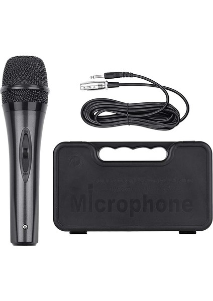 Elde Taşınabilir Kablolu Dinamik Mikrofon Vokal Akustik Enstrümanlar Için Doğru Kardioid Alımı Ayrılabilir Çok Fonksiyonlu Stüdyo Kaydı Podcasting Canlı Yayın Barındırma 5 Xlr Kablo Saklama