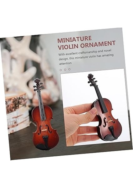 1set Ahşap Viyola Modeli Dekoratif Figür Gerçekçi Viyola Stüdyo Fotoğraf Aksesuarı Kasa ve Yay Desteği indirimleri