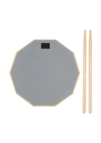 Davul Uygulama Pedi, 1 Çift Davul Çubuklu 12 Inç Sessiz Davul Uygulama Pedi, Uygulama Pedleri, Davul Uygulama Pedi Seti, Tek Taraflı Davul Pedleri, Pratik Davul Için - Gri indirimleri