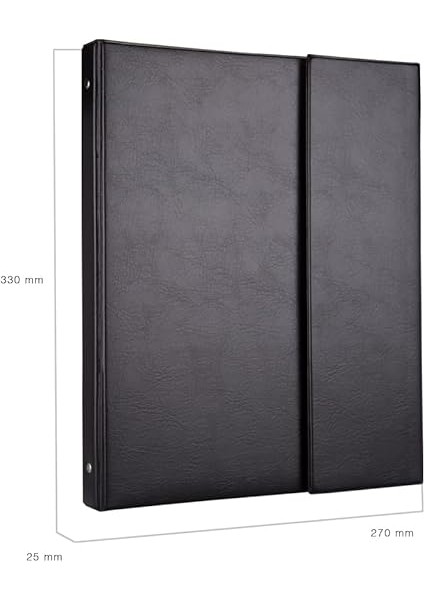 Çok Fonksiyonel Evrak Sunum Tanıtım Firma Klasörü Sekreterlik A4 4 Halkalı Ring Binder File 250 Yaprak Kapasiteli 27X33 Cm. - Siyah fiyatları