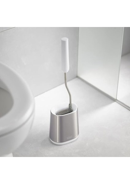 Joseph Flex Lite - Ince Saplı Silikon Tuvalet Fırçası, Esnek, Damlatmaz, Tıkanmaz Başlık, Paslanmaz Çelik indirimleri