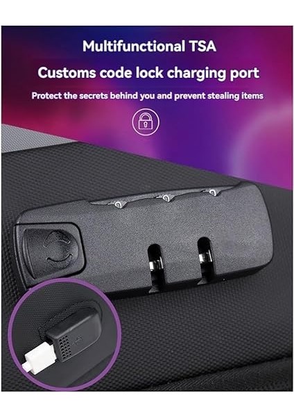 Hırsızlığa Karşı Kabuk Dizüstü Bilgisayar Sırt Çantası Su Geçirmez Seyahat Sırt Çantası Ince Oyun Bilgisayar Çantası Kilitli Siyah 17-18 Inç indirimleri