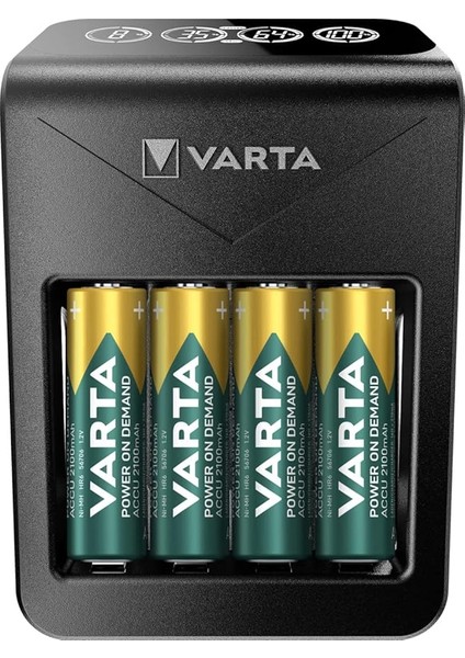 LCD Plug Charger + 4 Adet 2100 Mah Pil Hediyeli