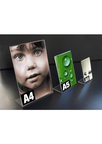 L-Tipi Dikey Şeffaf Föylük Menü Fiyatlık Broşür Etiket Fotoğraflık Albüm Stand Sehpa indirimleri