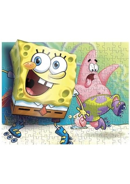 Puzzle 110 Parça 3 Boyutlu Puzzle Breakthrough Sponge Bob 2 modelleri