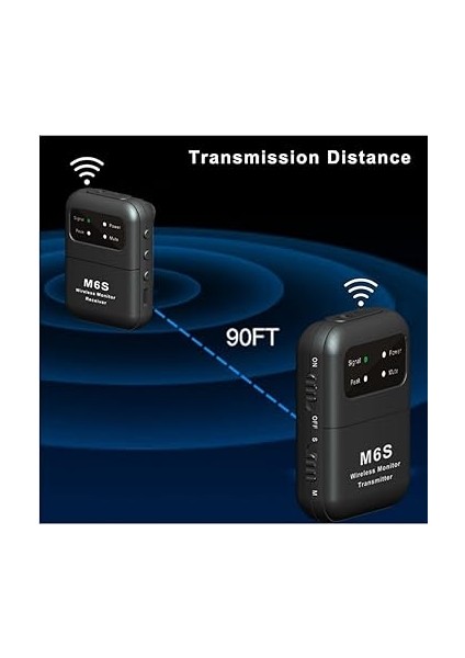 2.4ghz Kablosuz Kulaklık Monitör Iletim Sistemi Şarj Edilebilir Verici ve Alıcı Mono/stereo Anahtarı Kayıpsız Dijital Iletim Ses Kalitesi Düşük Gecikme Stüdyo Bant Provaları Canlı indirimleri