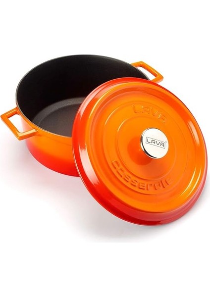 Döküm Yuvarlak Tencere, Trendy, 28 Cm, 6.71 L Hacim, Turuncu fiyatları