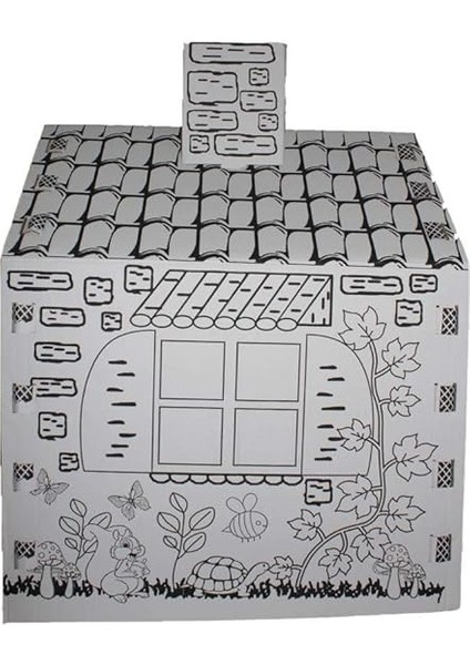 Çocuk Karton Boyama Evi (Beyaz) fiyatları