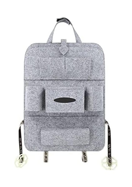 Araba Araç Oto Koltuk Arkası Keçe Organizer Koruyucu Koltuk Arkası Eşya Düzenleyici Ceplik Çanta Örtü Gri indirimleri