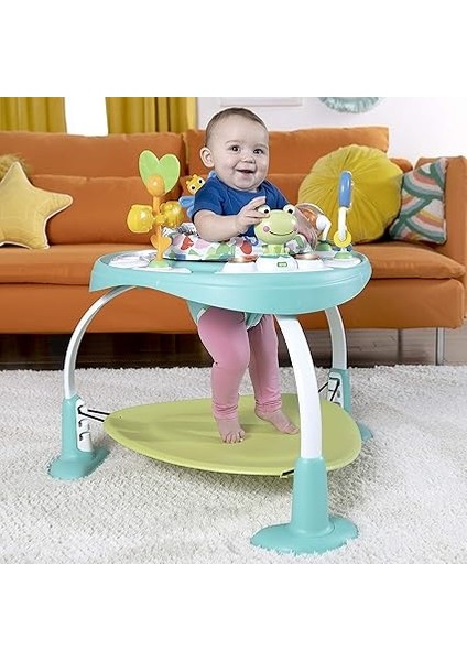 Starts Bounce Bounce Baby 2'si 1 Arada Aktivite Merkezi Zıplayıcı ve Masa - Oynak Gölet (Yeşil), 6 Aylık ve Üzeri modelleri