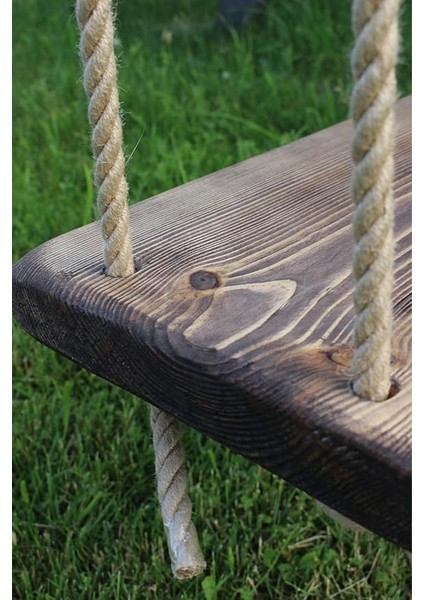 Yetişkin Veya Çocuklar Için Jüt Ipli Masif Ahşap Salıncak fırsatları