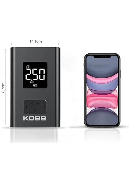 KB425 12V Şarjlı Li-On 150 Psı Dijital Göstergeli Akıllı Lastik Şişirme Pompası + Powerbank + Sos + LED Lamba indirimleri