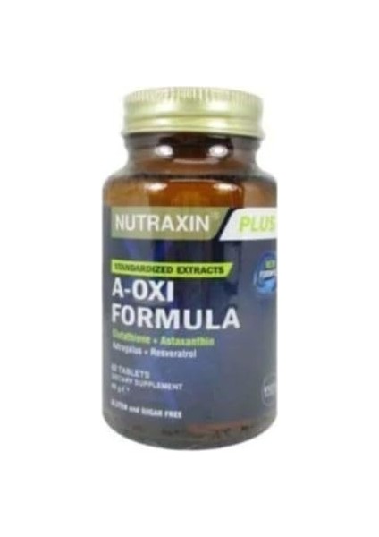 Plus A-Oxi Formula Glutathione + Astaxanthin 60 Tablet Takviye Edici Gıda