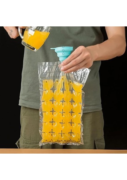 Lua 2 Paket 480 Adet Buz Küpü, Buz Torbası, Kolay Çıkarılan Buz Küpü Kalıp Tepsileri, Dondurucu, Kokteyl, Kemik Suyu Torbası Dondurma Meyve Suyu Için Kendinden Sızdırmaz Buz Küpü Torbaları modelleri