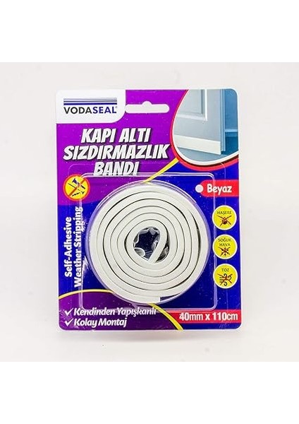 Kapı Altı Sızdırmazlık Bandı 40MMX110CM, Beyaz fırsatları