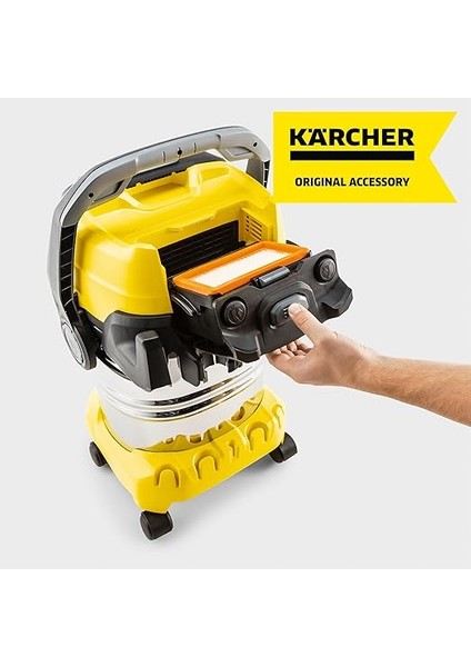 Düz Katlamalı Filtre, Karcher Çok Amaçlı Elektrikli Süpürge Wd 4 Ila Wd 6 Arası (Hızlı ve Konforlu Değiştirilebilir, Kir Teması Olmadan, Islak ve Kuru Emişi Filtre Değişimi Gerektirmez) fiyatları