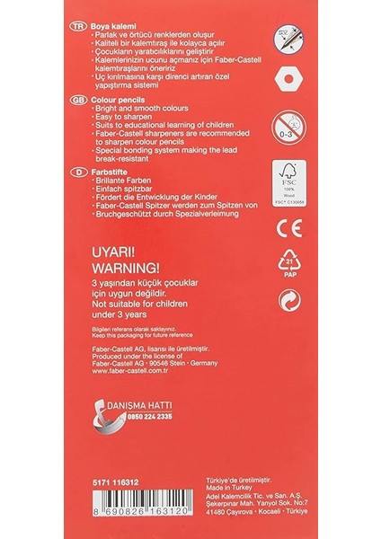 Karton Kutu Renkli Boya Kalemi, 12 Renk, Yumuşak ve Canlı Renkler, Kolay Açılır, Kırılmaya Dayanıklı Uçlar, Uç Kırılmasına Karşı Dayanıklılığı Artıran Özel Yapıştırma Sistemi fırsatları