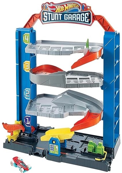 Wheels Akrobasi Garajı Oyun Seti Hot Wheels Maceraya Başlangıç Garajı, 4 Katlı, 3-8 Yaş Arası Çocuklar Için GNL70 GNL70 modelleri