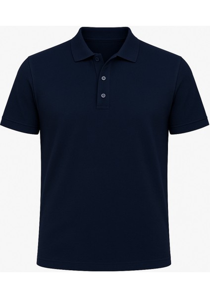Erkek %100 Pamuklu Lakost Kumaş Regular Fit Polo Yaka T-Shirt