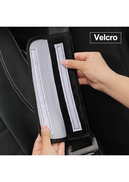 2'li Paket Evrensel Yumuşak ve Rahat Araba Emniyet Kemeri Pedleri Koşum Pedleri Bebek Arabası Askı Kılıfları Sırt Çantası Omuz Pedi Otomotiv Emniyet Kemeri Minderi Kılıfı Yetişkinler Için - modelleri