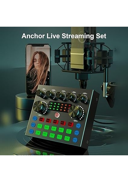 V8S Canlı Kartı Mikrofon Ayarı Ton Ayarlama Değiştirme Alı Dodge Desteği Iki Kişi Iki Platform fırsatları