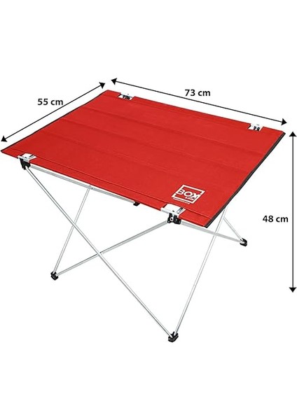 Omuz Askılı, Katlanabilir Kamp ve Piknik Masası 73X55X48 cm (Kırmızı) fiyatları