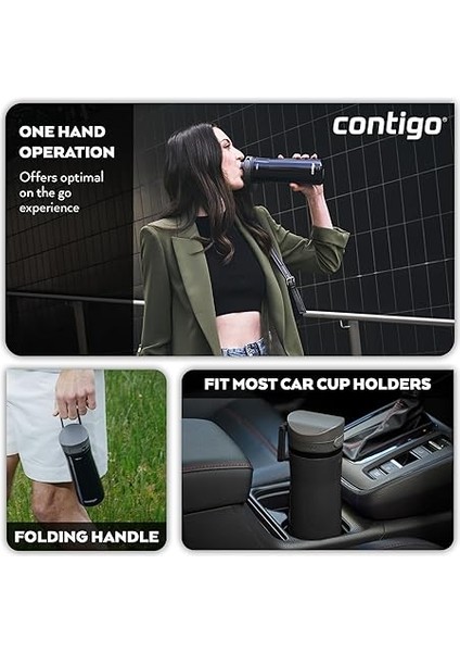 Jackson Autopop Soğuk Su Termosu 590 ml Siyah indirimleri