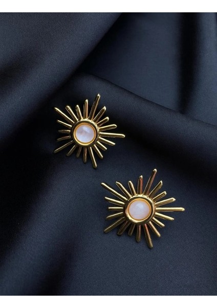 Çelik Güneş Küpe