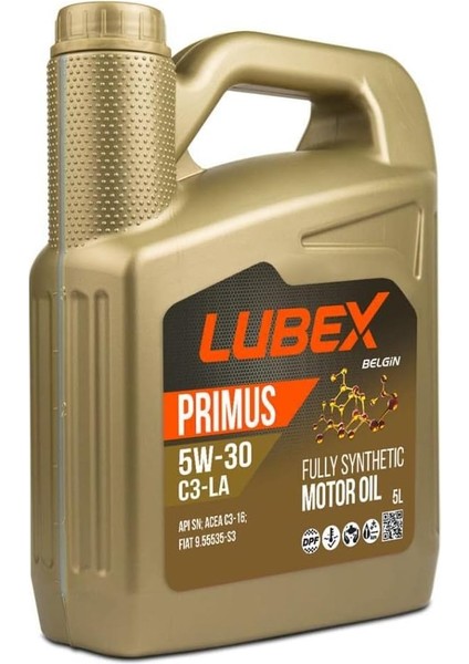 Primus C3-La 5W/30 5 Lt Tam Sentetik Partiküllü Motor Yağı