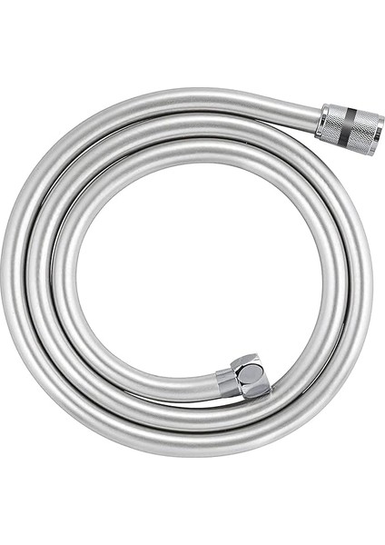 Twistfree Lüx Pvc Duş Hortumu/duş Spirali/paslanmaz Bağlantı Uçlu 150 cm Gümüş