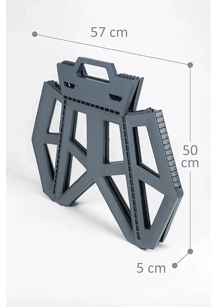 Life Çok Amaçlı Katlanabilir Büyük Boy Gri Tabure MIT1168 fırsatları