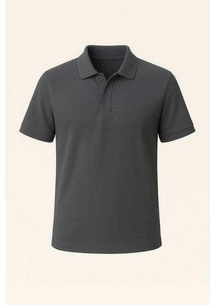 Erkek %100 Pamuklu Lakost Kumaş Regular Fit Polo Yaka T-Shirt