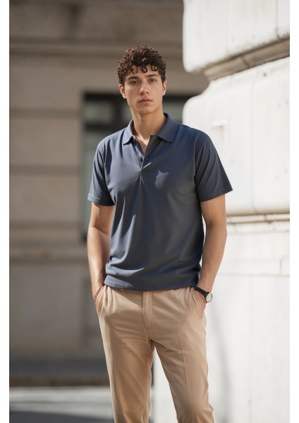 Erkek %100 Pamuklu Lakost Kumaş Regular Fit Polo Yaka T-Shirt fiyatları