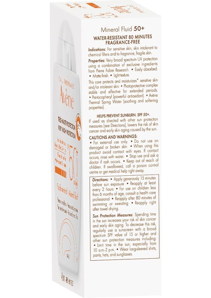 Eau Thermale Fluide Mineral Filtreli Spf 50+ Güneş Kremi (40 Ml) modelleri