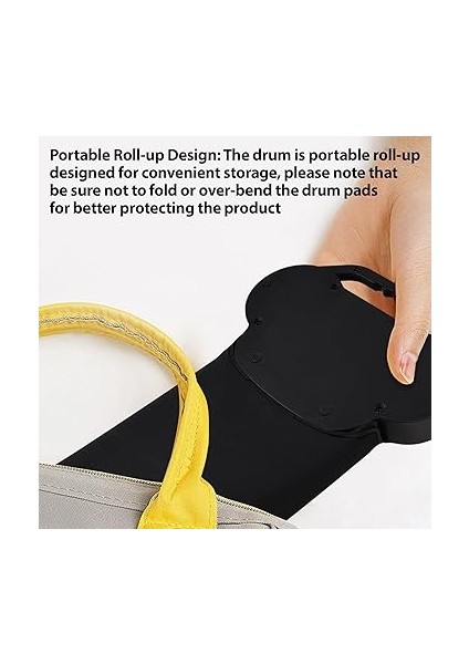 Elektrikli Davul Seti Taşınabilir Davul Pad Kiti 9 Ped Dahili Hoparlör Renkli Işıklarla LED Ekran Izleme 2 Bateri Çubuğu 2 Ayak Pedalı USB Veya Pille Çalışan Tatil Doğum Günü Si Müzik fırsatları