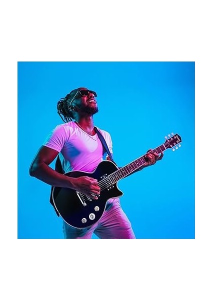 Lp Elektro Gitar Kiti Tam Boy Gitar Başlangıç Seti 90 cm (39 Inç) Tek Parça Gövde, Çanta, Askı, Tel (Lp Stili, Siyah) fiyatları