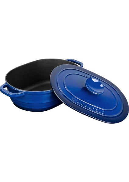 Döküm Oval Tencere Döküm Demir Kapak Experience Serisi Ölçü 24X33CM. Mavi fiyatları