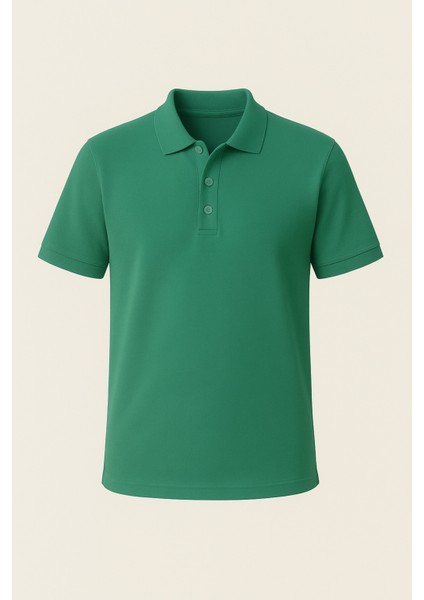Erkek %100 Pamuklu Lakost Kumaş Regular Fit Polo Yaka T-Shirt