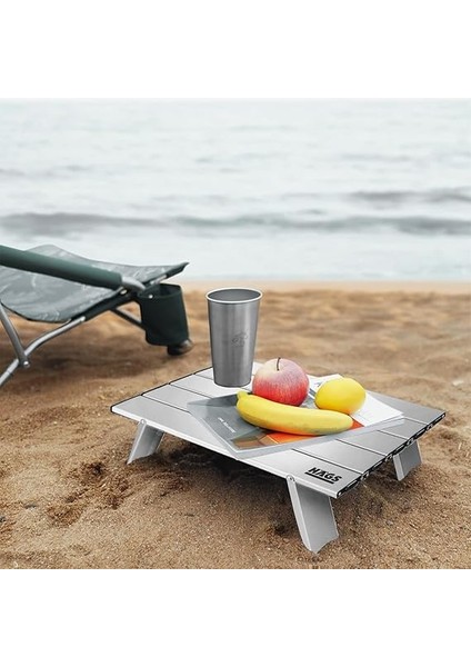 Portatif Küçük Masa Alüminyum Ultra Hafif Katlanır Mini Masa - Plaj, Piknik, Kamp, Balıkçı, Outdoor Küçük Sehpa Yan Masa - Gümüş fiyatları