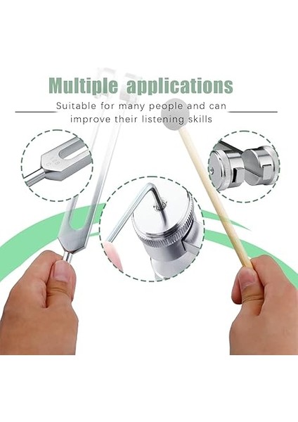 1 Adet 128 Hz Metal Ayar Kutusu Doğru Frekans Tepkisi Sağlar, Silikon Çekiç, Tamir Aleti ve Temizlik Için Kadife Torba ile Birlikte Gelir modelleri